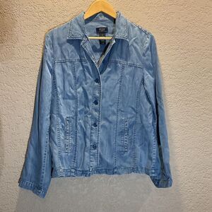 Crazy Horse - Liz Claiborne Blue Denim Blouse Size Medium